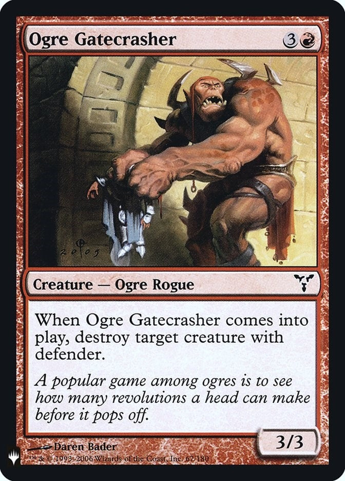 Ogre Gatecrasher (67) [The List Reprints]