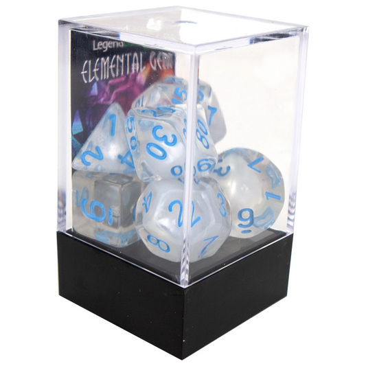 Poly Dice Set - Elemental Gem - Winter Waltz, Boxed