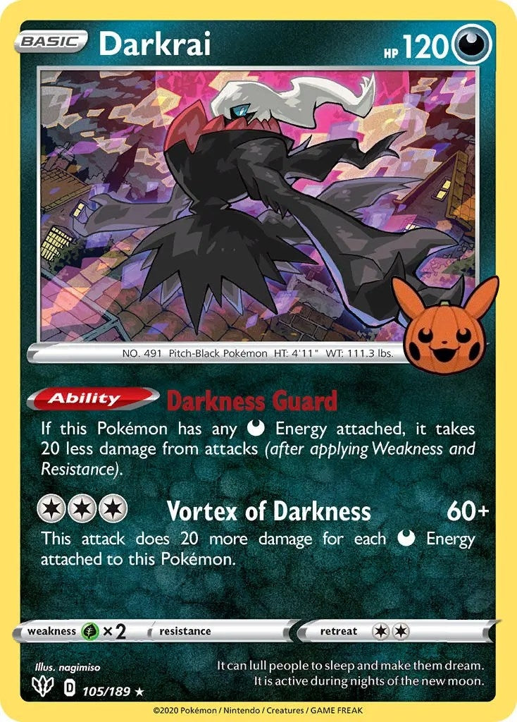 Darkrai (105/189) [Trick or Trade BOOster Bundle]