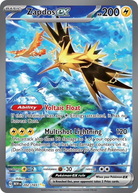 Image for Zapdos ex - 202/165 (202) (MEW)