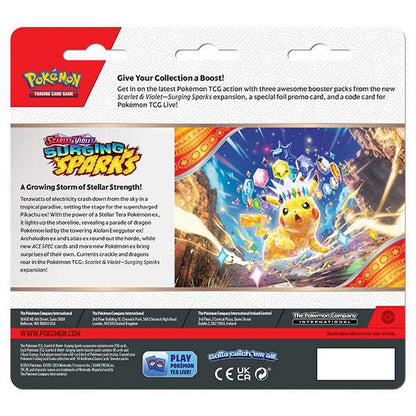 Surging Sparks 3-Pack: Scarlet & Violet 8 - Pokemon TCG