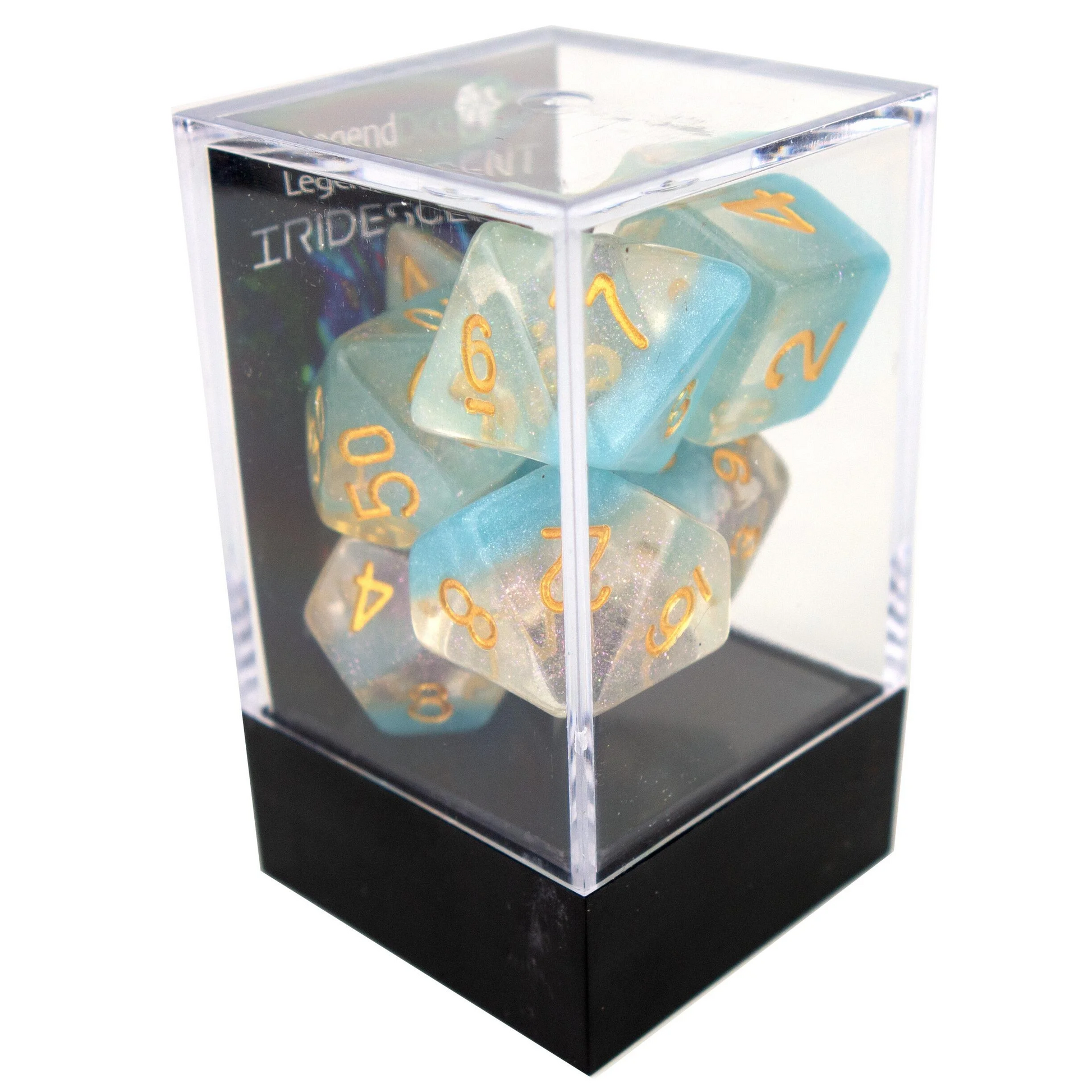 Poly Dice Set - Iridescent Snowglobe - Snowflake, Boxed