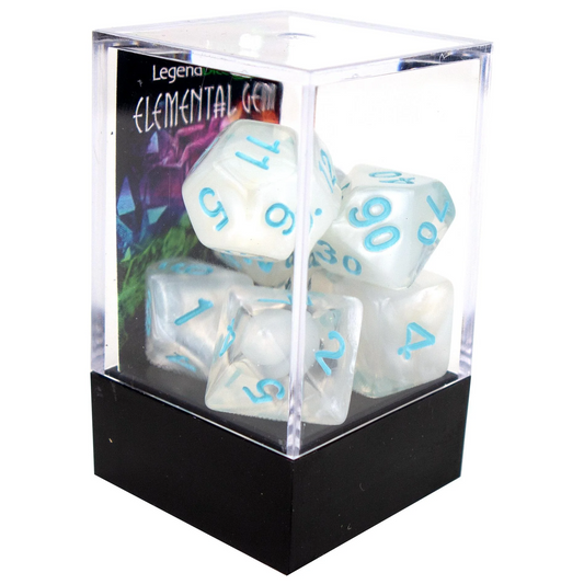 Poly Dice Set - Elemental Gem - Frozen Heart, Boxed