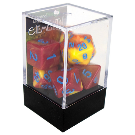 Poly Dice Set - Elemental - Firestorm, Boxed