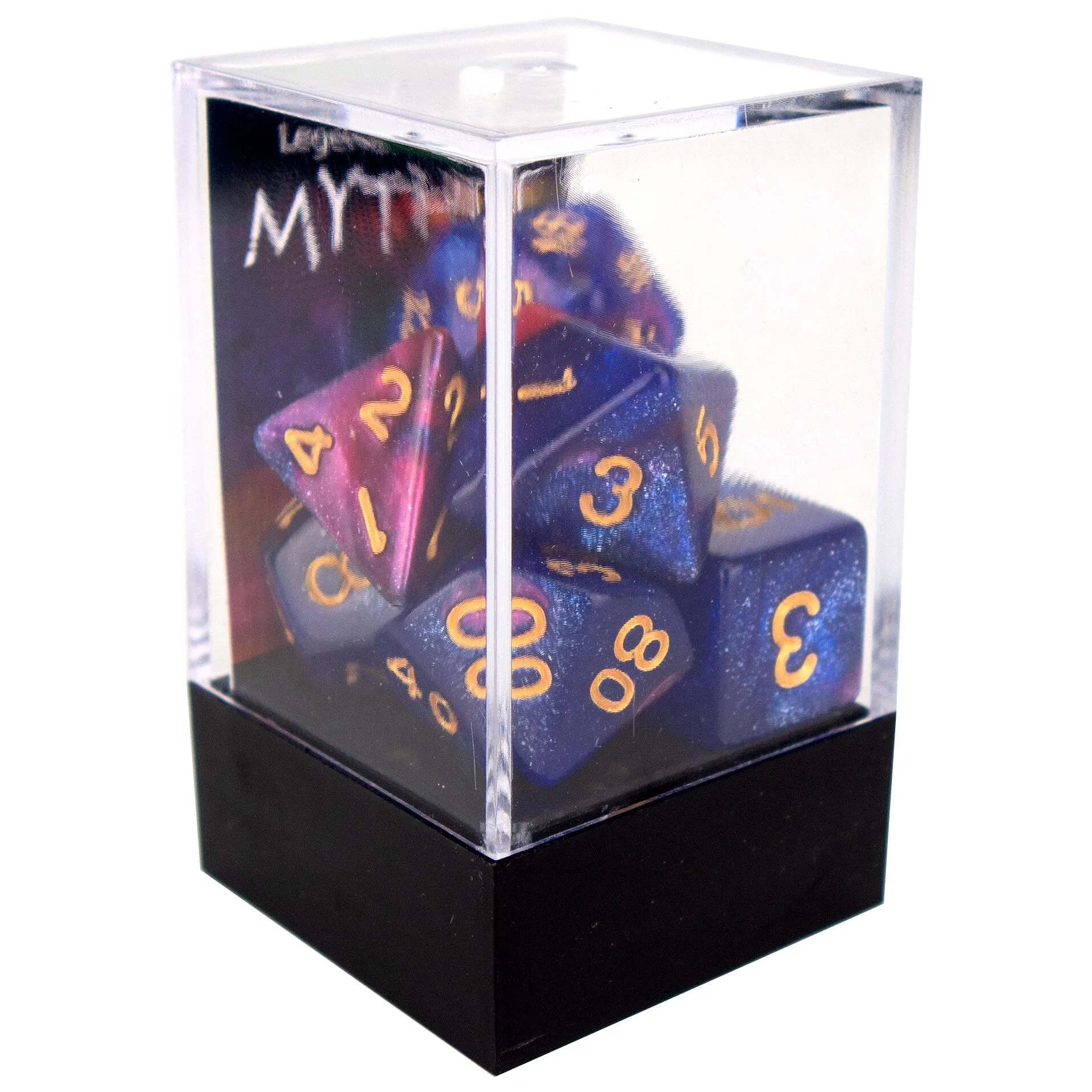 Poly Dice Set - Mythic - Rose Galaxy, Boxed