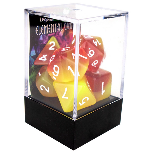 Poly Dice Set - Elemental Gem - Rising Phoenix, Boxed