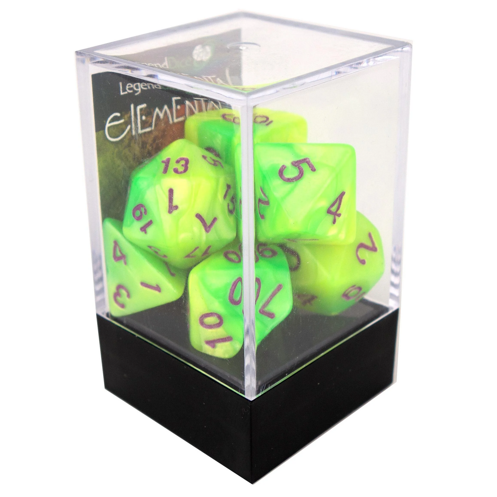 Poly Dice Set - Elemental - Wisteria, Boxed