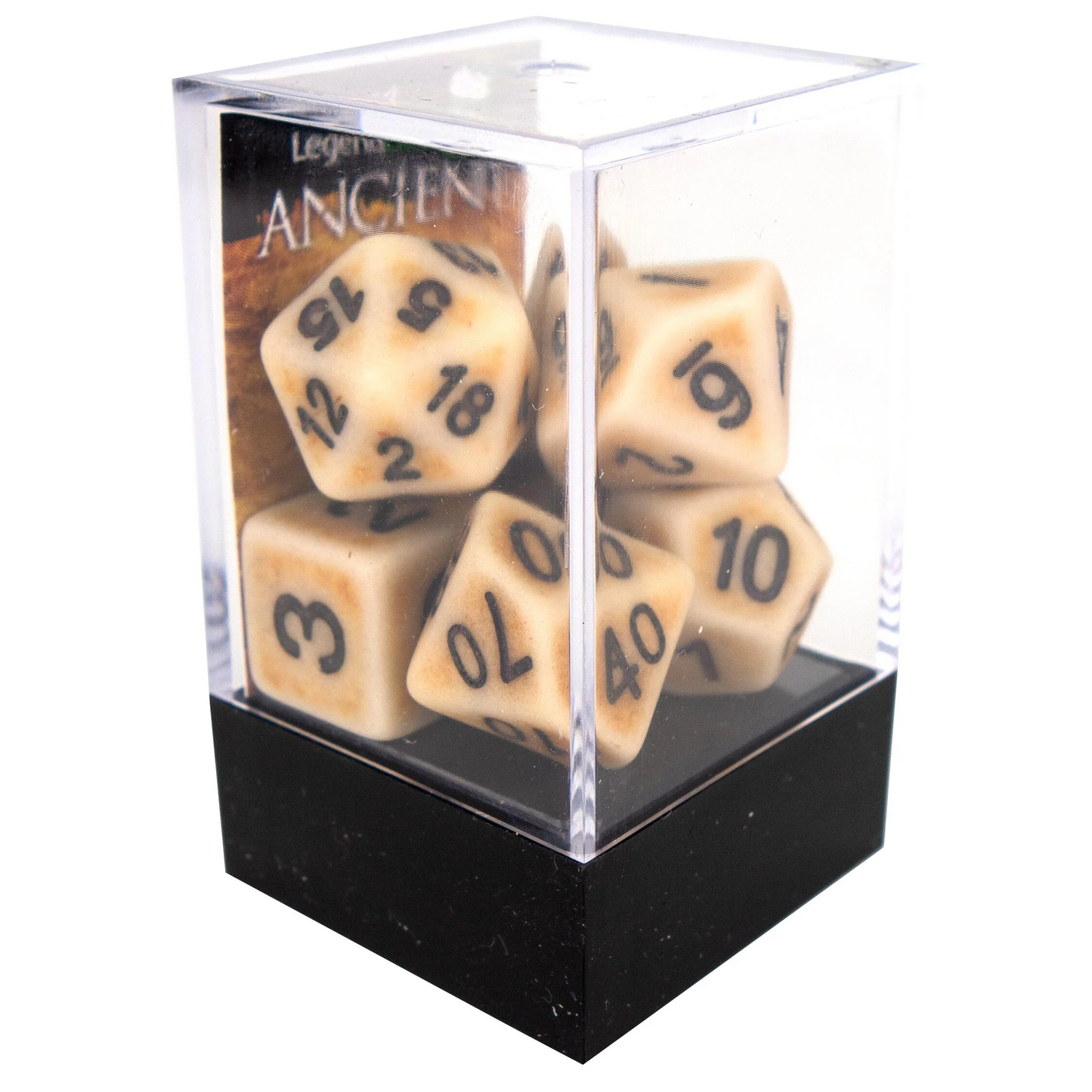 Poly Dice Set - Ancient - Bone, Boxed