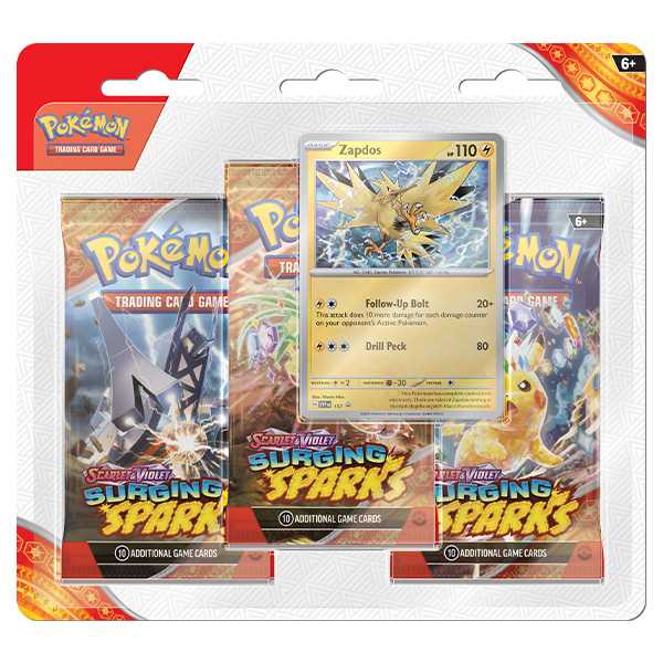 Surging Sparks 3-Pack: Scarlet & Violet 8 - Pokemon TCG