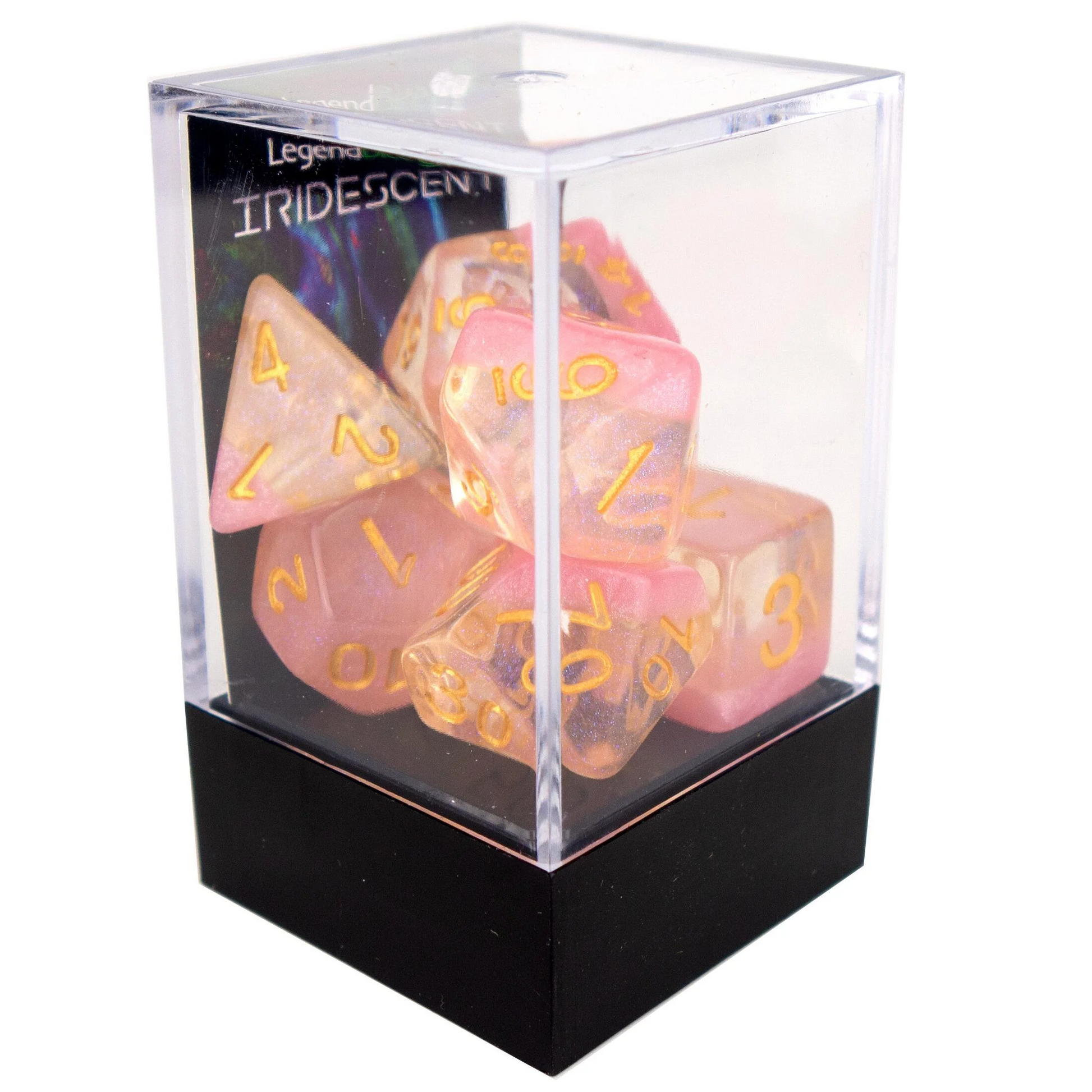 Poly Dice Set - Iridescent Snowglobe - Blossom, Boxed