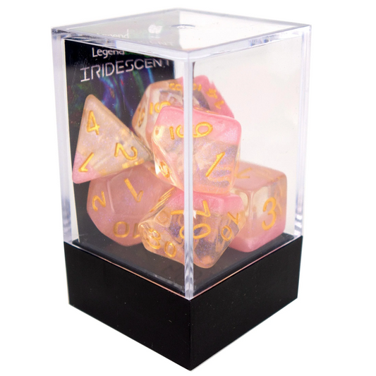 Poly Dice Set - Iridescent Snowglobe - Blossom, Boxed