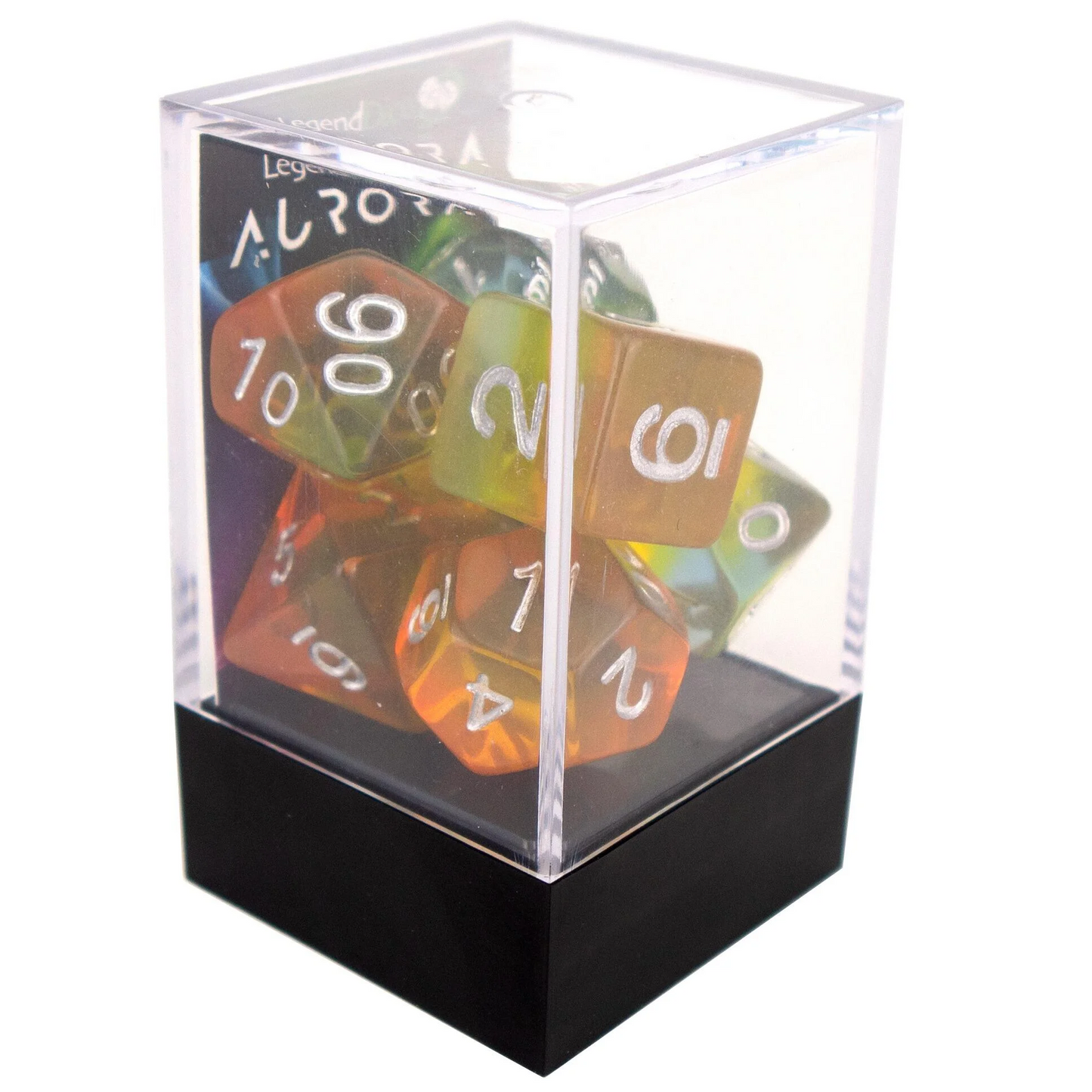 Poly Dice Set - Aurora - Yellow Autumn, Boxed