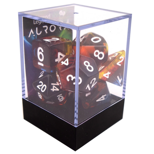 Poly Dice Set - Aurora - Burning Cloud, Boxed