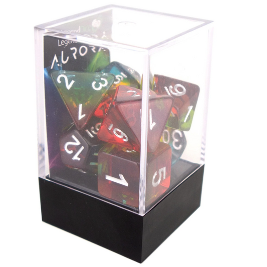 Poly Dice Set - Aurora - Sunset, Boxed