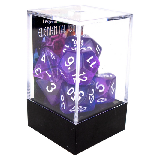 Poly Dice Set - Elemental Gem - Crystal Dream, Boxed