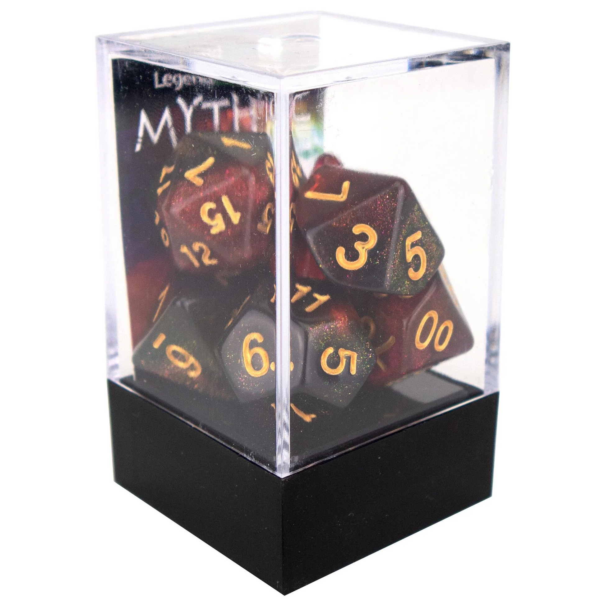 Poly Dice Set - Mythic - Midnight Rose, Boxed