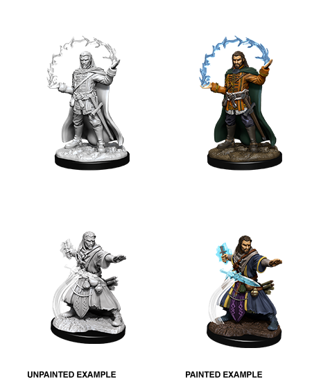 Male Human Wizard: Nolzur's Marvelous Unpainted Miniatures