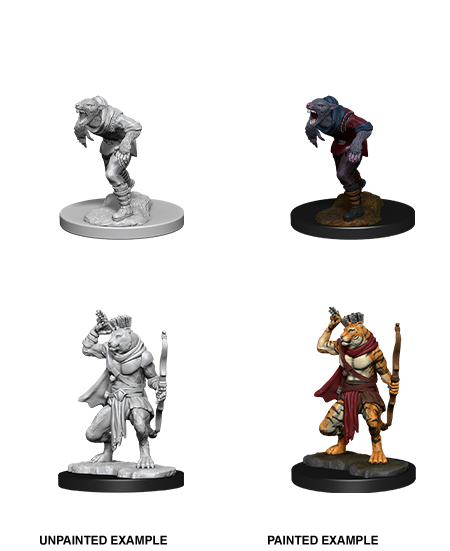 Wererat & Weretiger: Nolzur's Marvelous Unpainted Miniatures