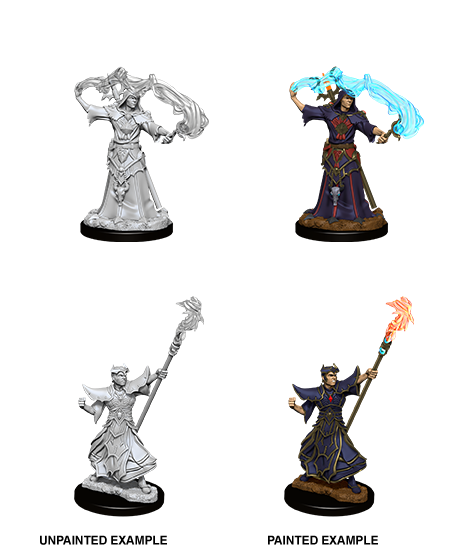 Male Human Sorcerer: Deep Cuts Unpainted Miniatures