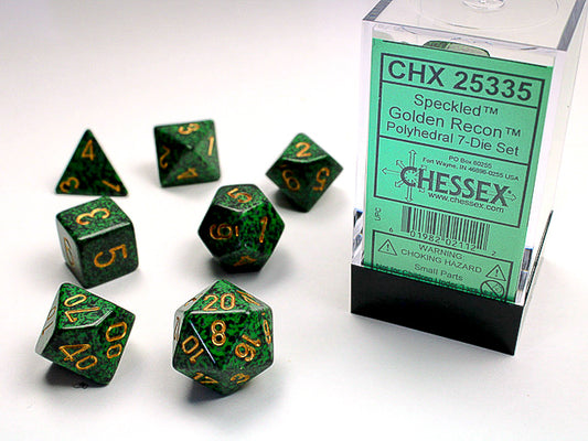 Golden Recon - Speckled Polyhedral 7-Die Set