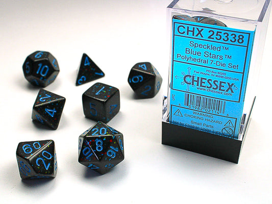 Blue Stars - Speckled Polyhedral 7-Die Set