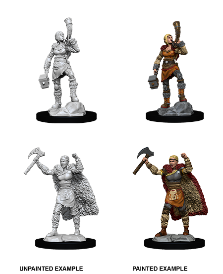 Female Human Barbarian: Nolzur's Marvelous Unpainted Miniatures