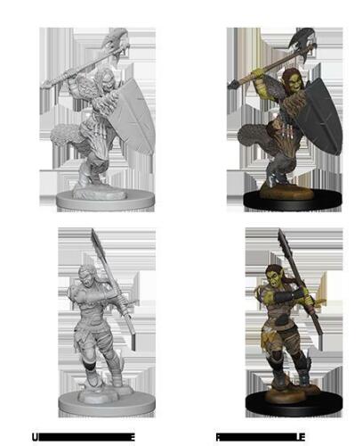 Half-Orc Female Barbarian: Deep Cuts Unpainted Miniatures