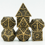 SteamPunk Bronze RPG Metal Dice Set - Foam Brain Games