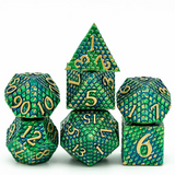 Venom Dragon Scale RPG Metal Dice Set - Foam Brain Games