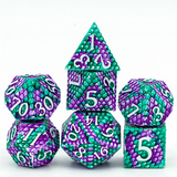 Lagoon Dragon Scale RPG Metal Dice Set - Foam Brain Games