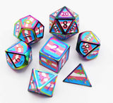 Pride Flag: Trans - RPG Metal Dice Set - Foam Brain Games