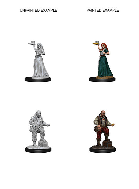 Serving Girl and Merchant: Deep Cuts Unpainted Miniatures