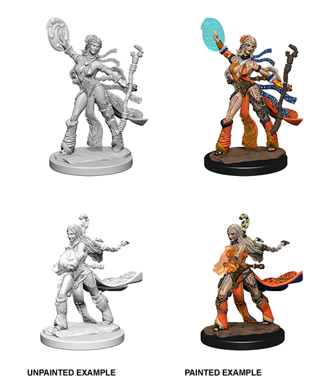 Human Female Sorcerer: Deep Cuts Unpainted Miniatures