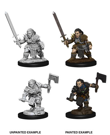 Female Dwarf Barbarian: Deep Cuts Unpainted Miniatures