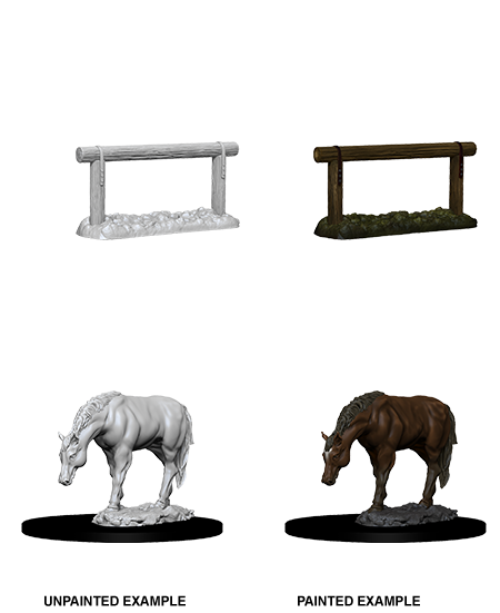 Horse & Hitch: WizKids Deep Cuts Unpainted Miniatures